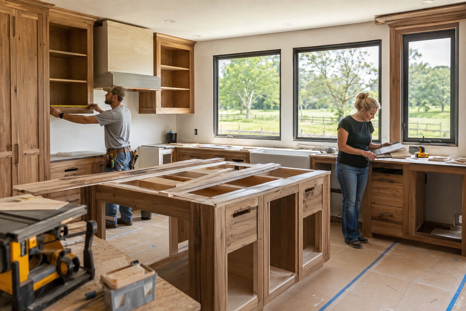Representative image of a kitchen remodeling project in progress